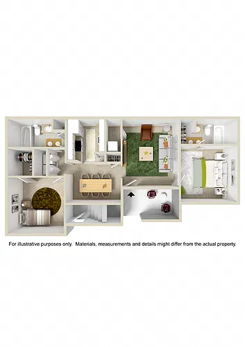 Floor plan 2 Bed with Optional Creek View