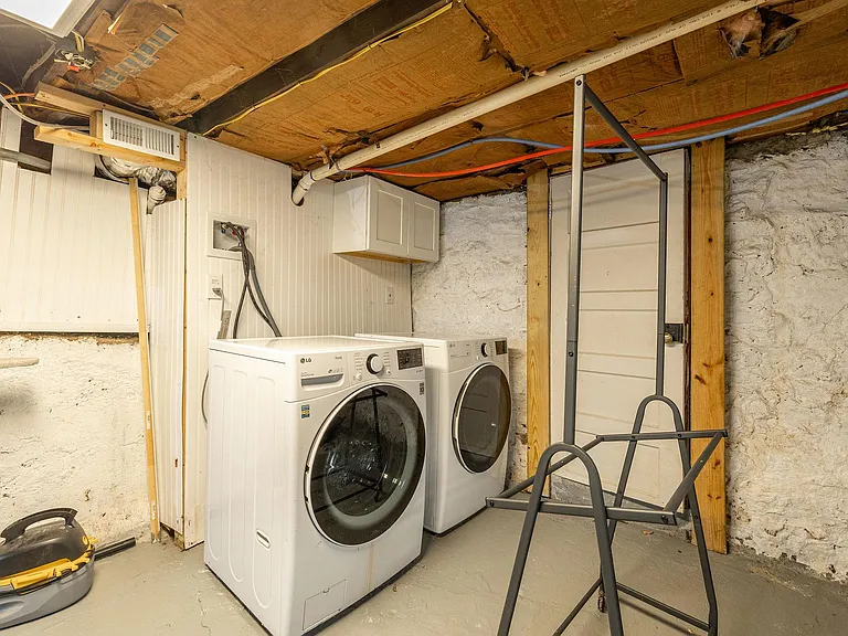 laundry station in the basement!