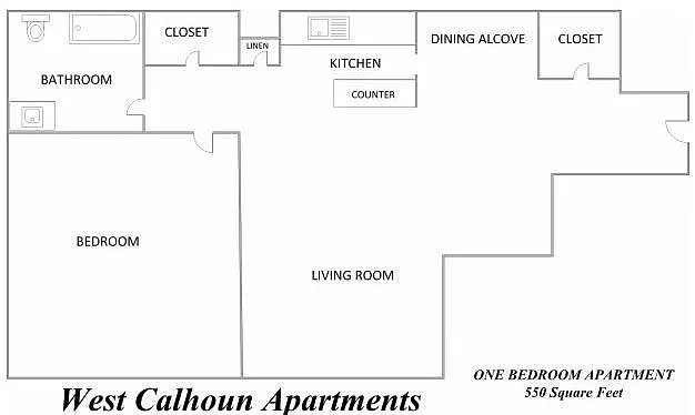 Floor plan 1 BR M