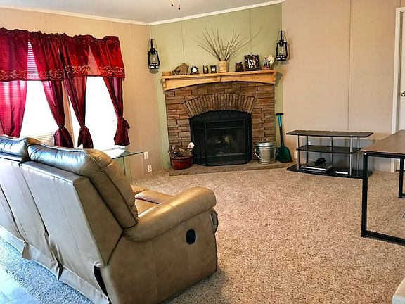 living room with fireplace