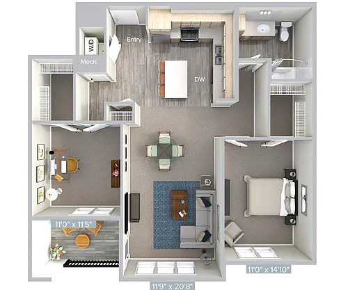 Floor plan A21D-1071