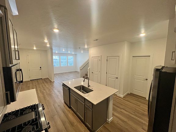 kitchen and living room