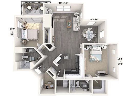 Floor plan B5-UF