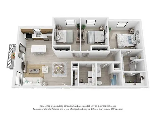 Floor plan Three Bedroom