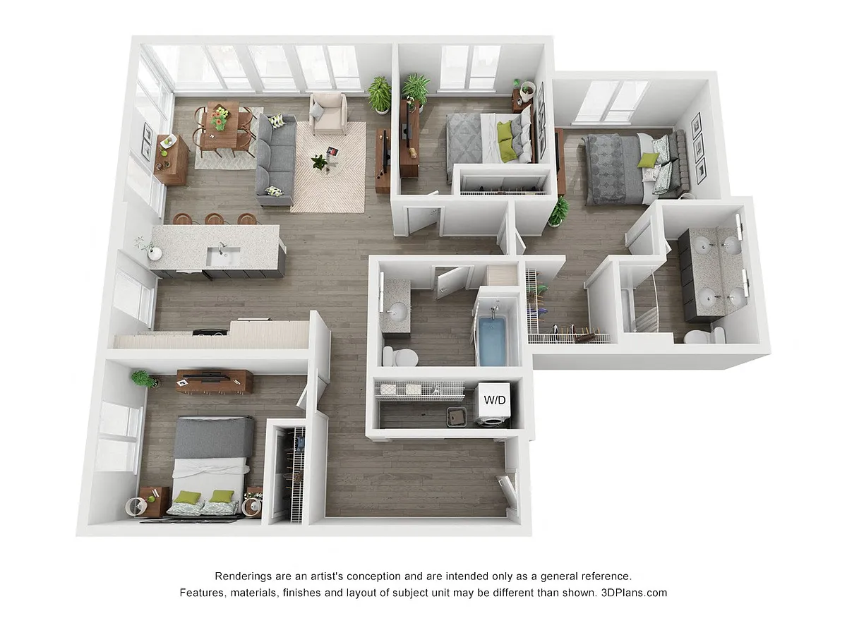 Floor plan Three Bedroom