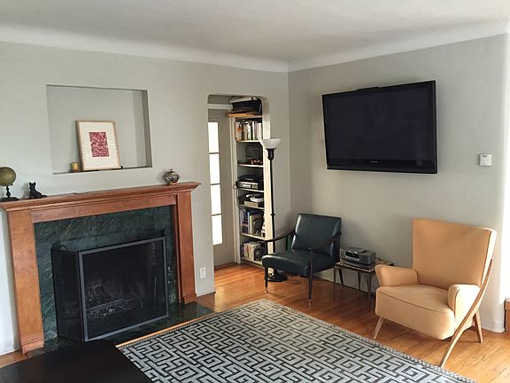 Wood burning fireplace