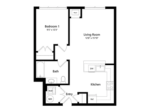 Floor plan A4 1X1