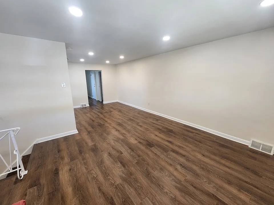Living room and dinning area - new flooring and freshly painted with updated ceiling lights