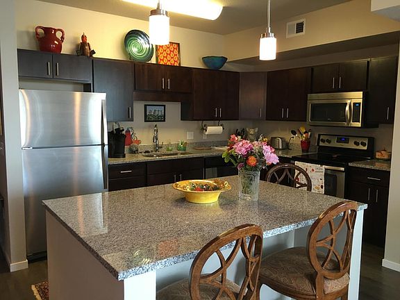 Kitchen with granite counter