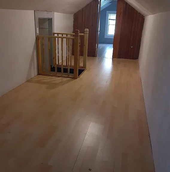 Upstairs room with large closet/storage room