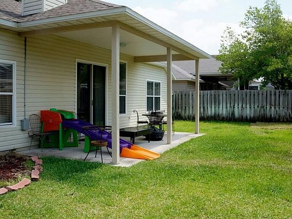 Fenced backyard
