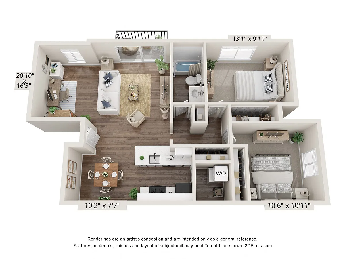 Floor plan Daffodil Deluxe at Bristol Square