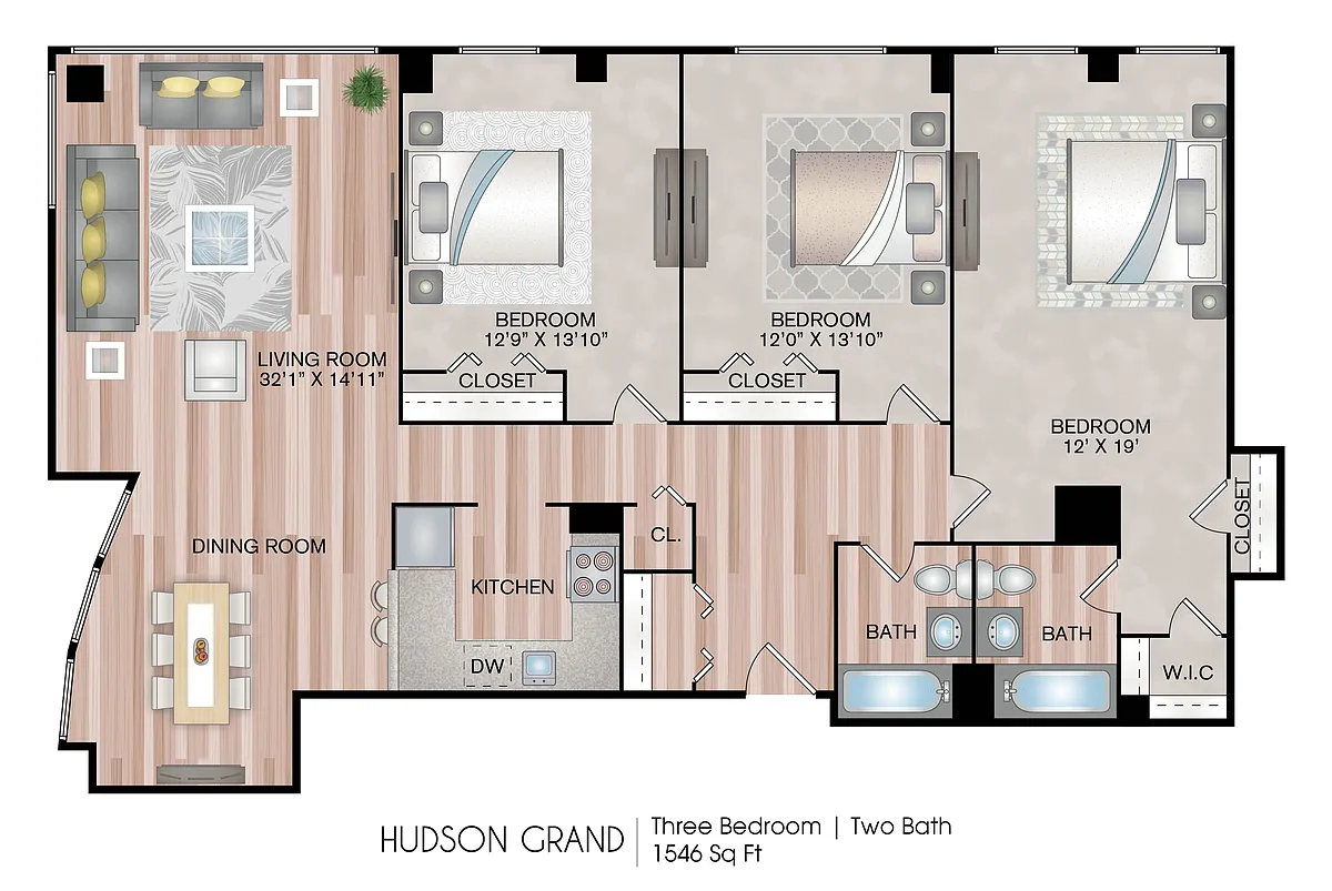 Floor plan Hudson Grand