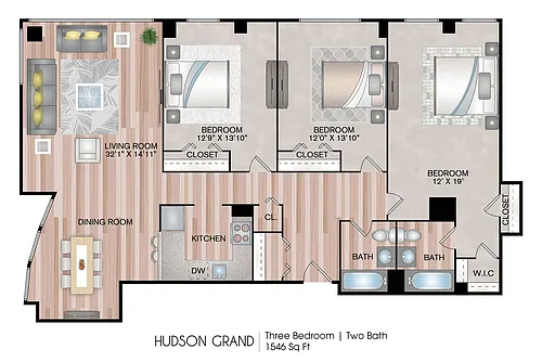 Floor plan Hudson Grand