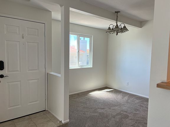 Entry way and dining area