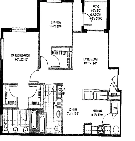 D-2x2 floor plan Highland Ridge