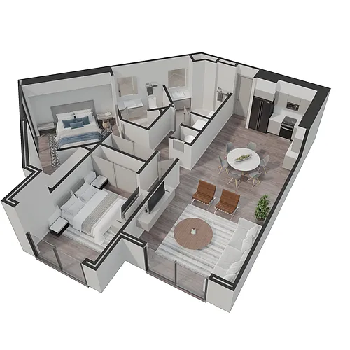 Floor plan B1 - CORNER C