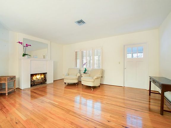 Living Room With Wood-Burning Fireplace
