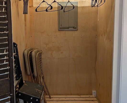 large closet in bedroom