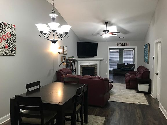Dining room looking into living room