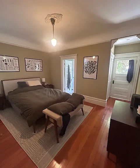 Rear Bedroom with Private Bathroom, door to Rear Garden