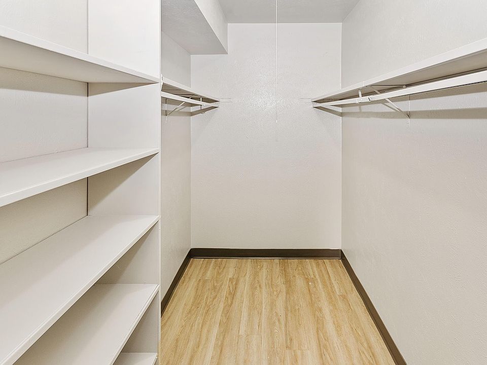 Unit closet space.