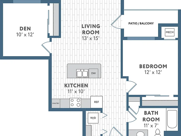 Floor Plan C2 | 22 Slate | Apartments in Madison, WI Floor Plan C2 | 22 Slate | Apartments in Madison, WI