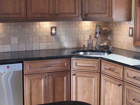 Granite counter tops & tile backsplash