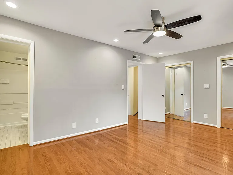 Master bedroom and bathroom door