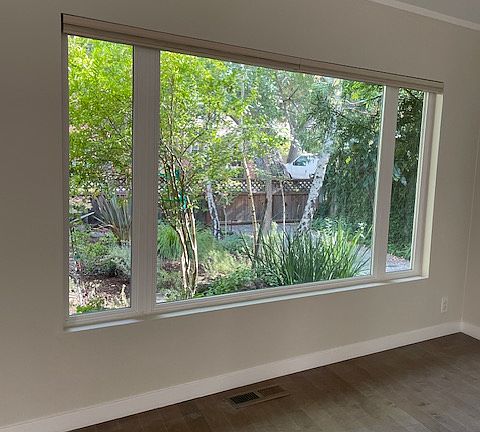Living room window looking into front yard