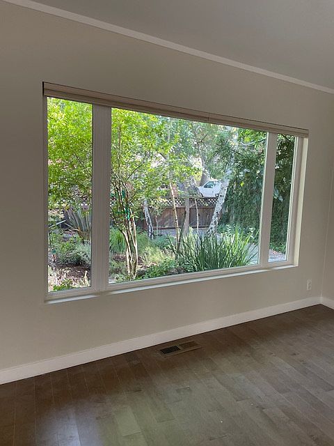 Living room window looking into front yard