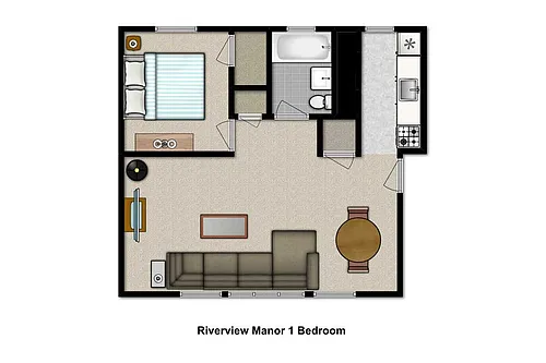 Floor plan 1 Bedroom