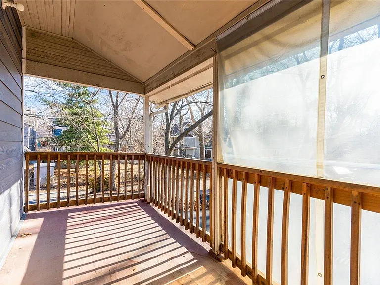 Second private balcony located off primary bedroom. This balcony overlooks the backyard complete with private parking,
