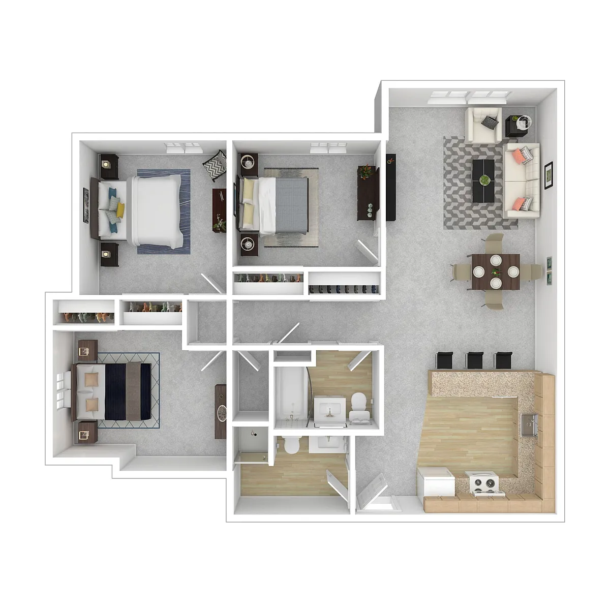 Floor plan 3 Bed 2 Bath