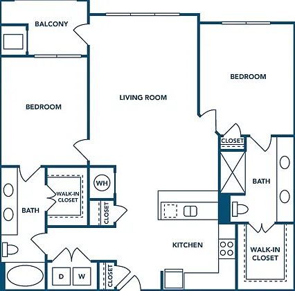 2 Bedroom | 2 Bathroom | 1195 SF 2 Bedroom | 2 Bathroom | 1195 SF