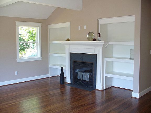 Custom Bookshelves and Fireplace