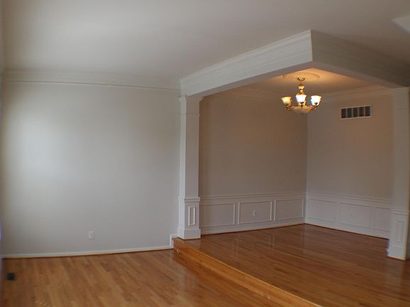 Living room and dining room