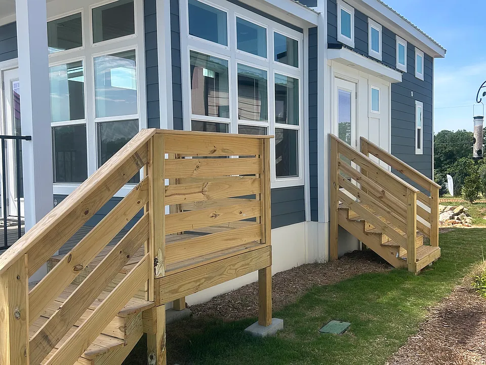 Front door entrance and side entrance
