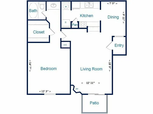 Floor plan 1-1C