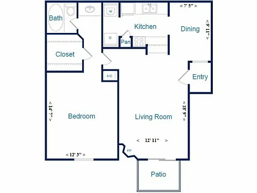 Floor plan 1-1C