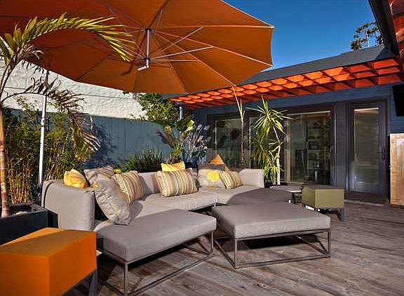 Sealed reclaimed wood deck