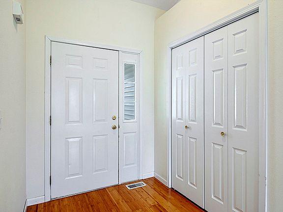 Bamboo flooring at front entrance.