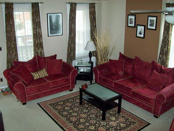 Living Room has 12 ft. Ceilings