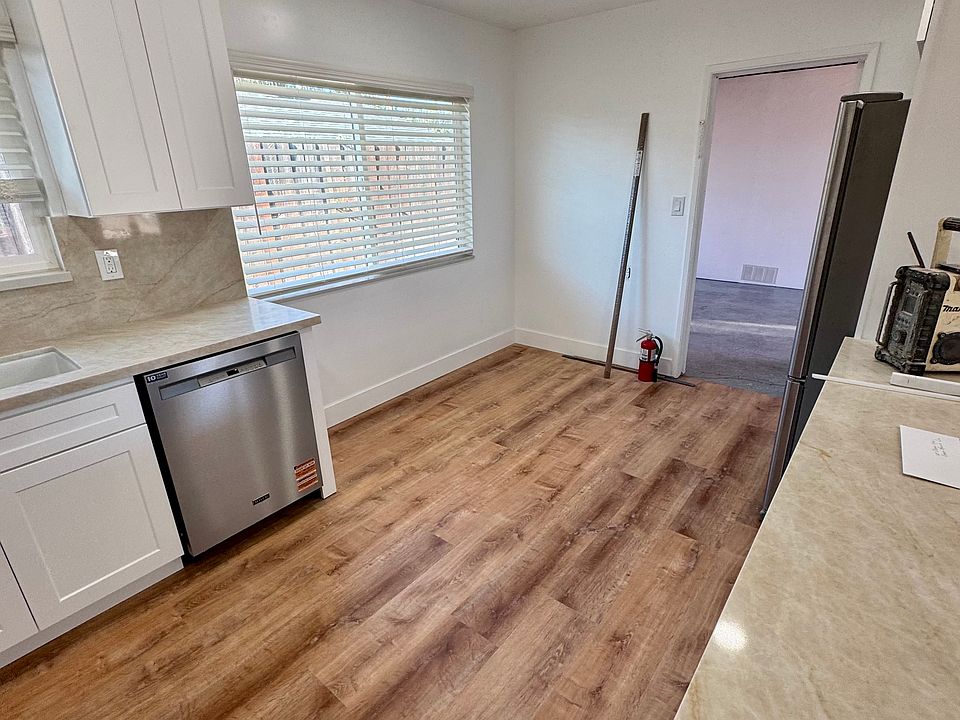breakfast nook and garage entrance