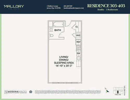 Floor plan Studio 03