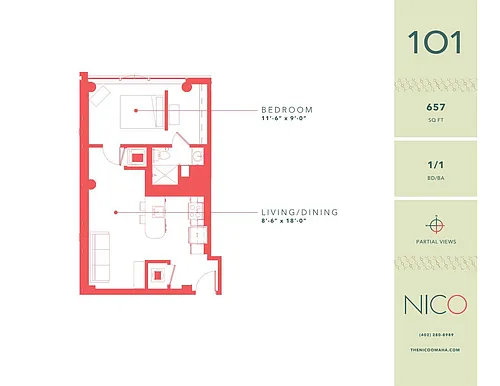 Floor plan 01 - 1 bed
