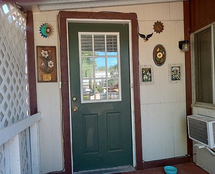 Front door sheltered by roof