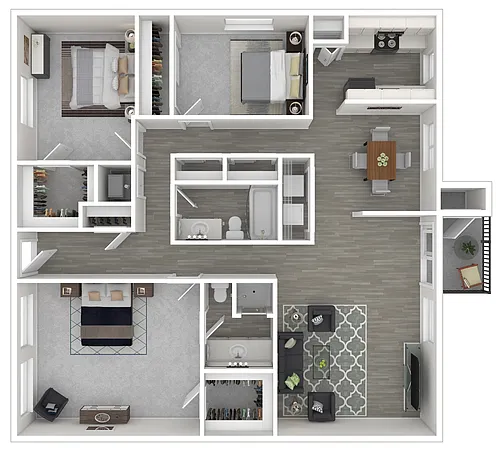 Floor plan Madeira | 3 Bed | 2 Bath | Standard