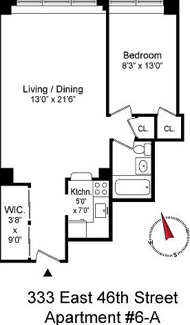 1st image of 333 E 46th St APT 6A