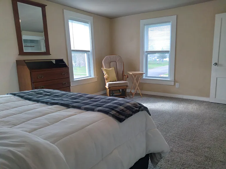 Queen size pillow top bed..